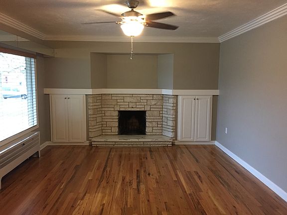 Living room with fireplace