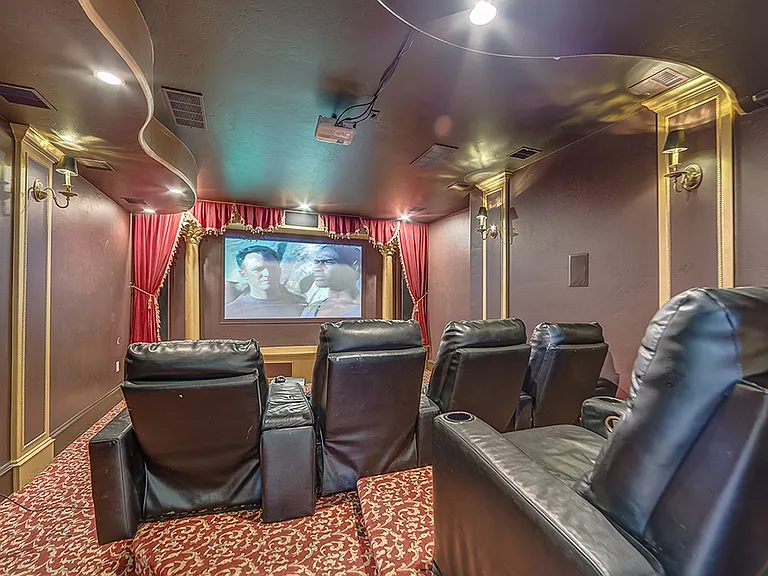 Clubhouse movie theater room.