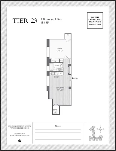 Floor plan 1 Bed 1 Bath