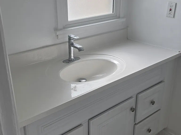 New large stone top bathroom vanity with plenty of storage