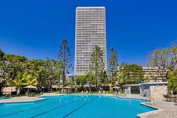 View of building from the pool area.