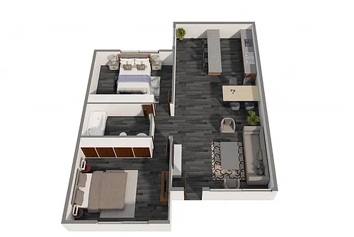 Floor plan 2bed