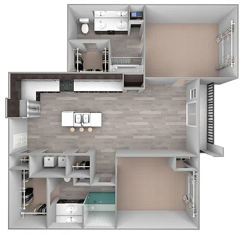 Floor plan 2 Bed/2 Bath