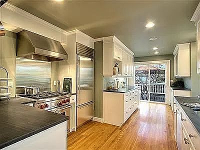 Kitchen with Wolf Range and Sub Zero Refrigerator