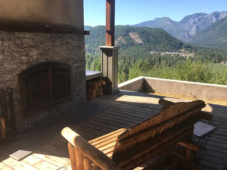 outdoor Fireplace view