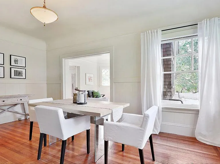 Dining room w/fireplace (staged)
