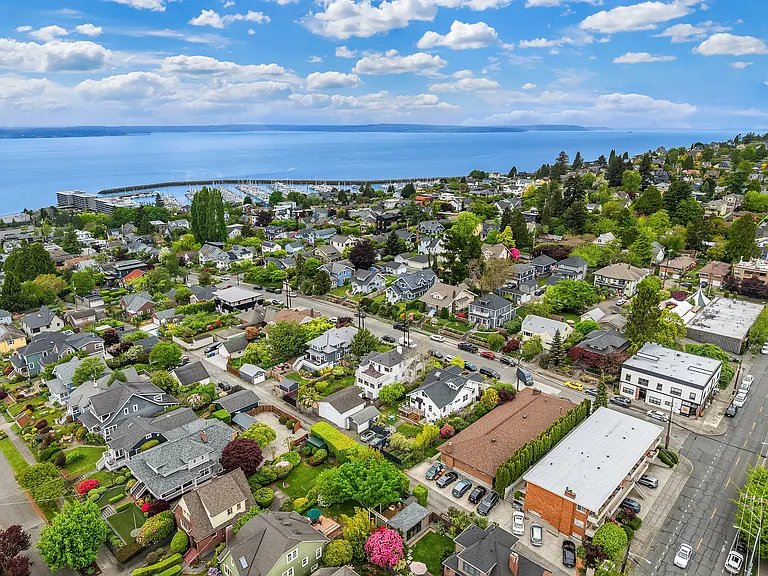 Aerial looking west