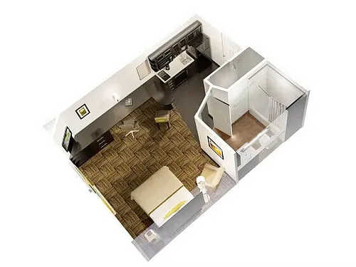 Floor plan Furnished Studio