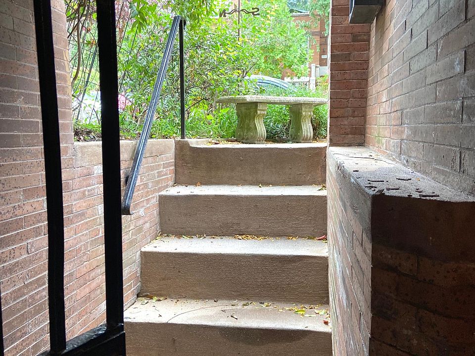 View of the steps leading out of the apartment