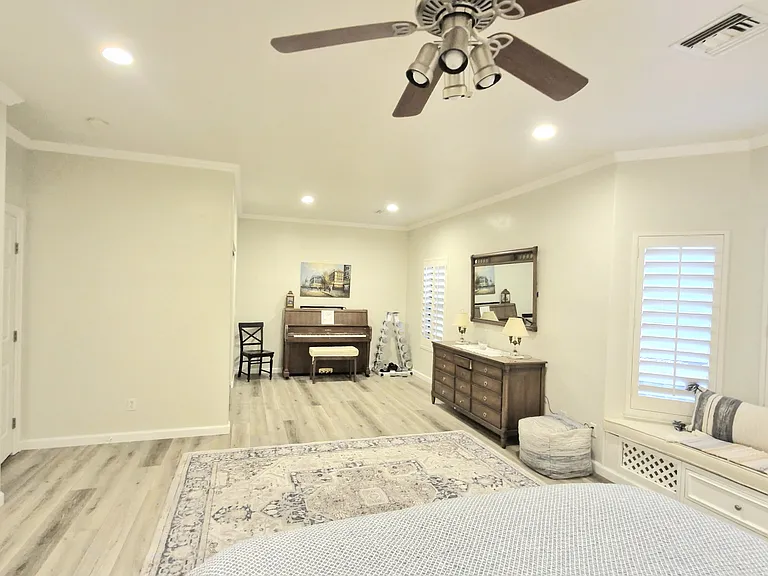 Master bedroom with large walk in closet