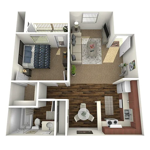 Floor plan 1x1 Deluxe