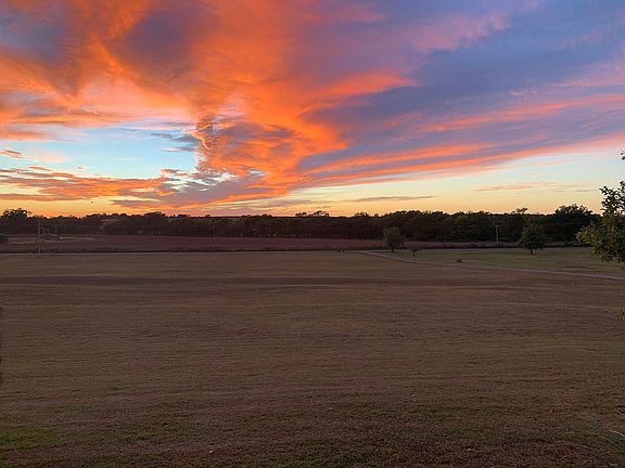 Evening sunset front porch