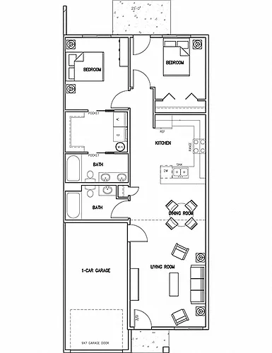 Floor plan 2 Bedroom 2 Bathroom
