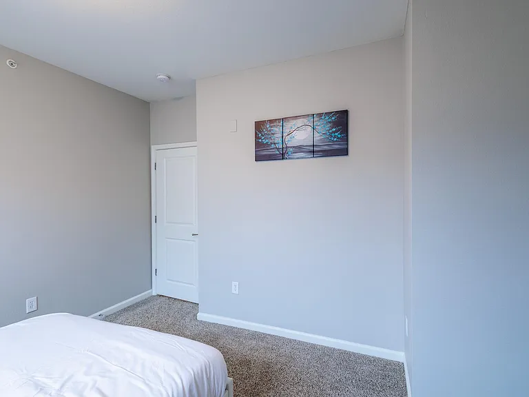 Master bedroom with king memory foam bed.