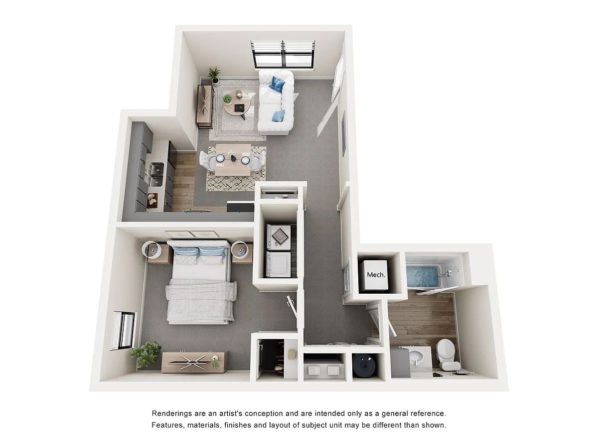 Floor plan 1 Bedroom, 1 Bathroom, 1st Floor