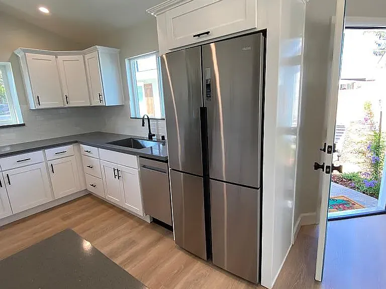 Stainless appliances, refrigerator, dishwasher, range, oven and microwave. Plenty of counter space!