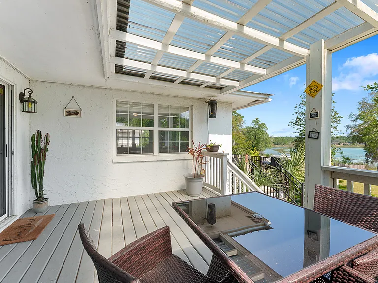 Covered back patio