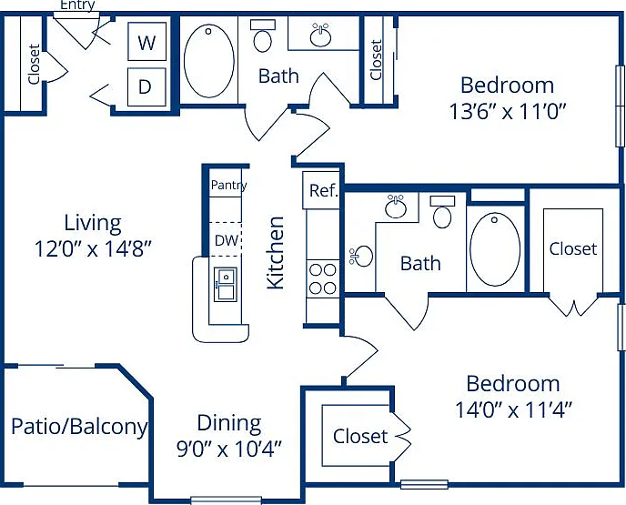 2-2E 2 Bed 2 Bath 2-2E 2 Bed 2 Bath
