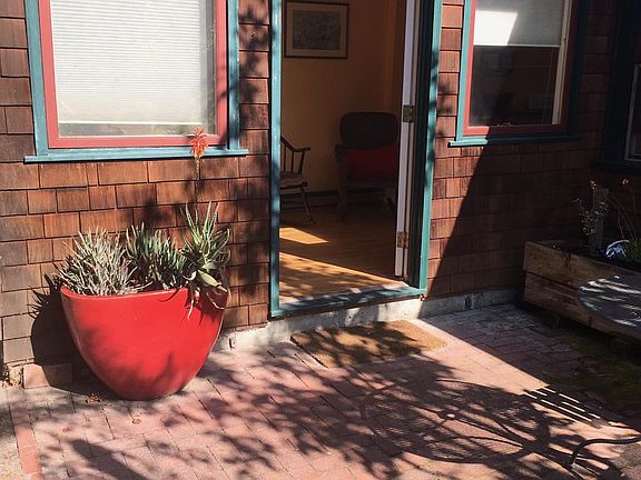 Front door of cottage