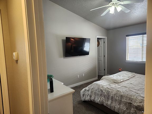 Primary bedroom as you first walk in