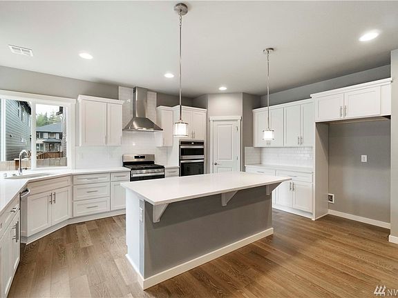 Kitchen will be similar- will have chestnut cabinets