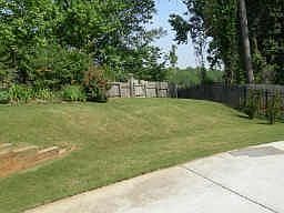 Fenced in private backyard