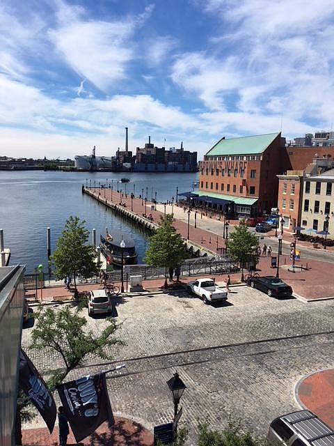 Rooftop view of waterfront