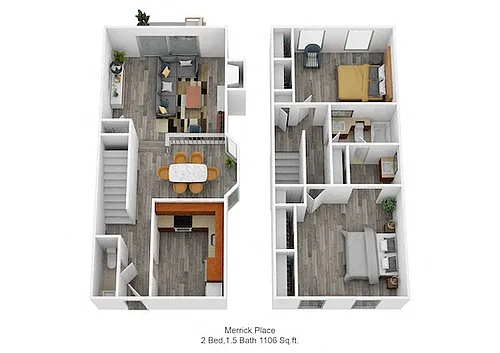 Floor plan The Shakertown Townhome