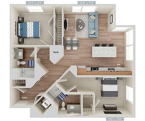 Floor plan 444