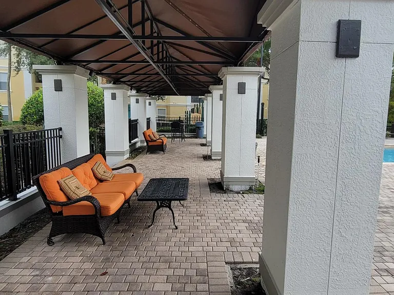 Swimming pool patio/sitting area.