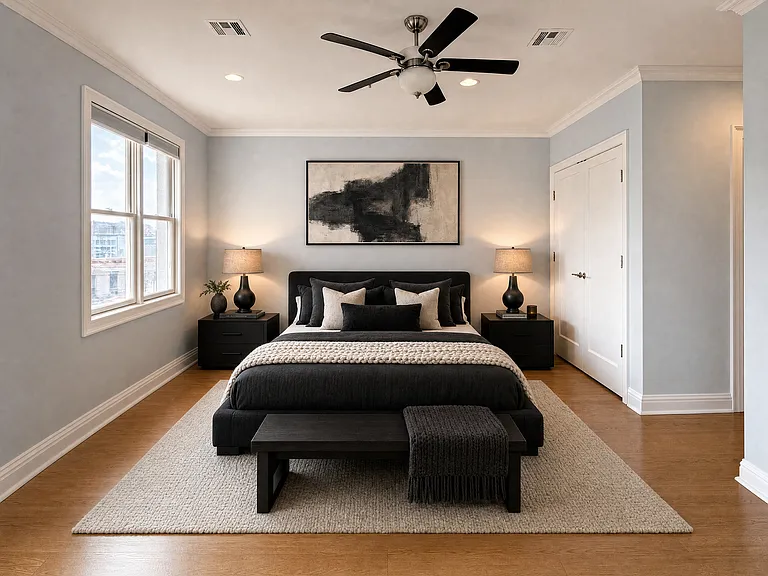 Master Bedroom. Virtually Staged