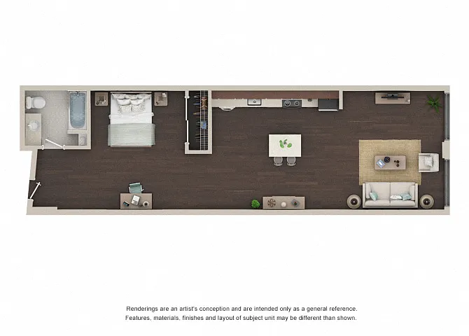Floor plan The Lofts: Studio