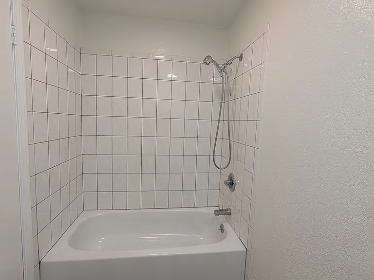 Large bathroom with shower