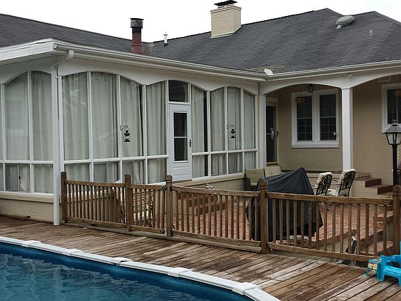 Pool and patio off sunroom