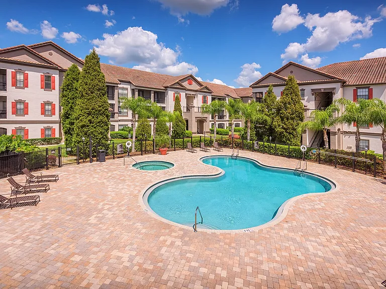 Resort-style pool and spa