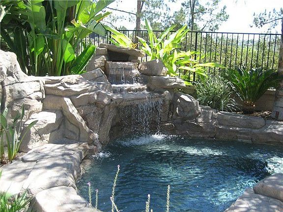 Salt Water Spa and Waterfall