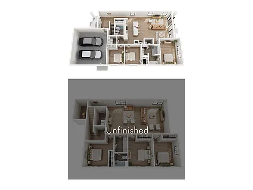 Floor plan Vera (Unfinished Basement)
