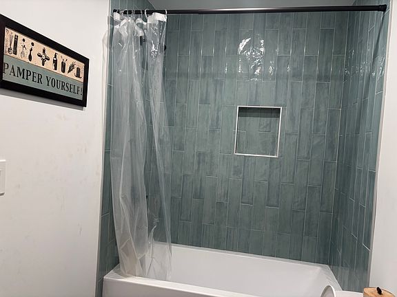 newly built bathroom