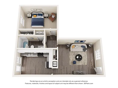 Floor plan 1X1