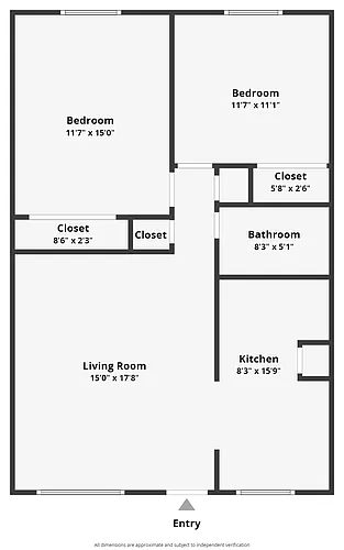 Floor plan Standard 2 Bedroom