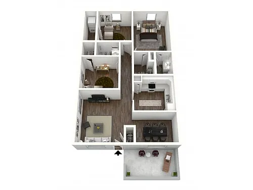 Floor plan 3BR-2BA
