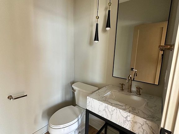 Powder bathroom off of the main living space.