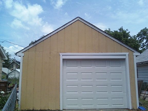 One car garage, new door with opener
