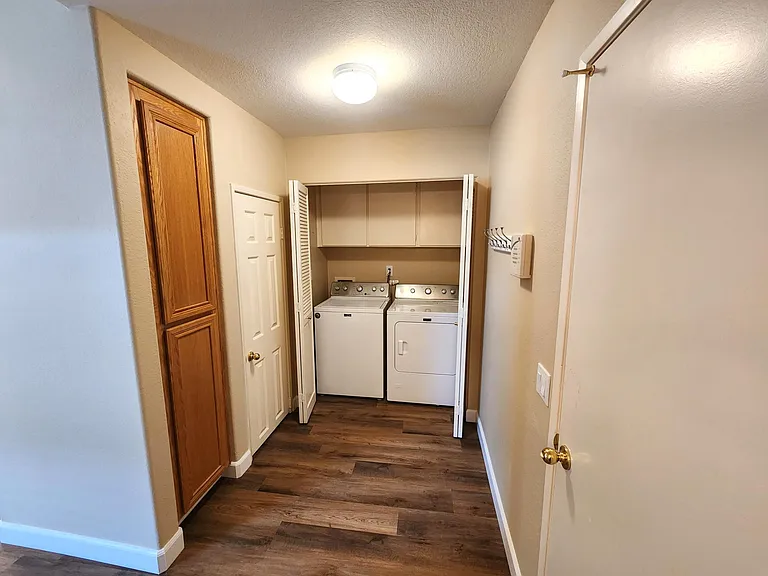 Laundry and storage. Door to the right is the garage.