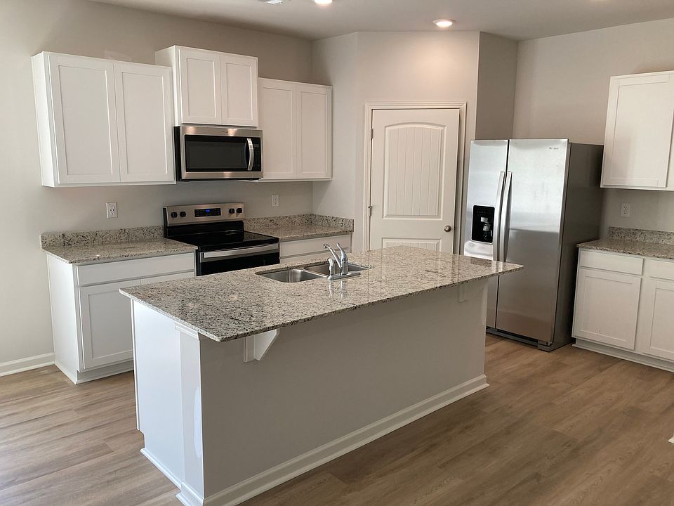 Kitchen with large island.