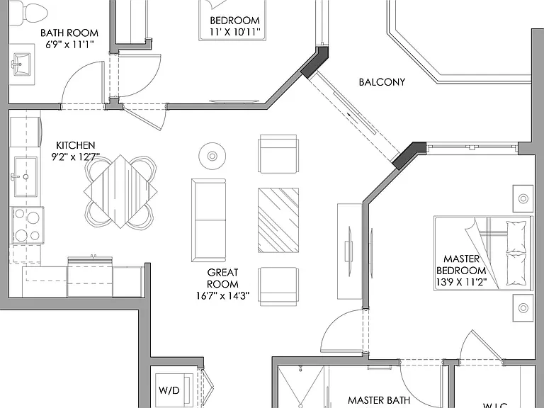 B5 floor plan 850 Living