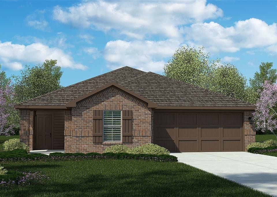 D.R. Horton's Express Homes Camden Floorplan Elevation A. All photos shown here may not depict the specified home & features included are for illustration purposes only