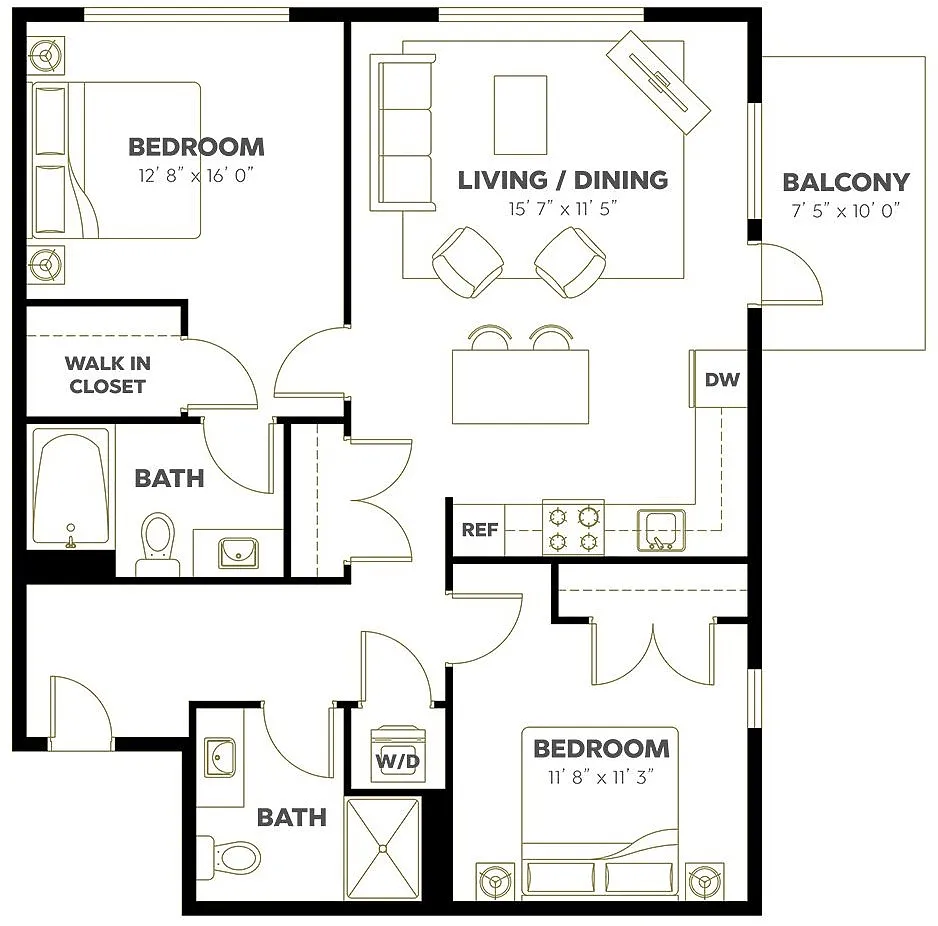 Floor plan 2X2 D6
