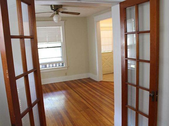 French doors from the bedroom to the living room