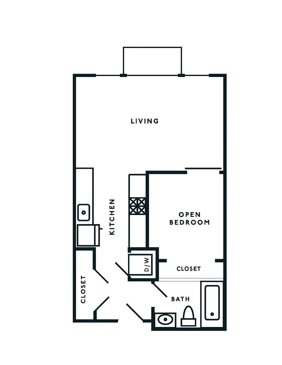 Floor plan Urban with Balcony - North Facing